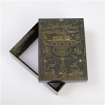 Коробка складная «Новогодняя», 21 × 15 × 7 см.2ШТ В НАЛИЧИИ